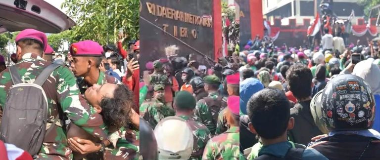 TNI - Amankan Kericuhan Saat Demo 2