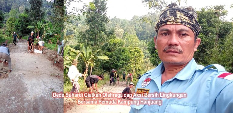 Dede Suhardi Giatkan Olahraga dan Aksi Bersih Lingkungan Bersama Pemuda Kampung Hanjuang