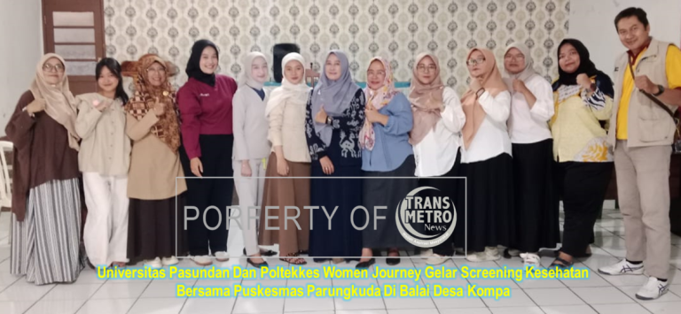 Universitas Pasundan Dan Poltekkes Women Journey Gelar Screening Kesehatan Bersama Puskesmas Parungkuda Di Balai Desa Kompa