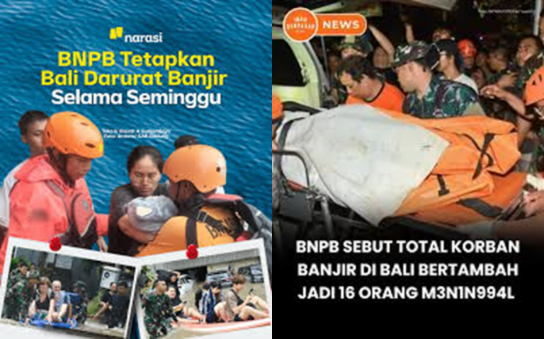 Update korban banjir Bali-BNPB