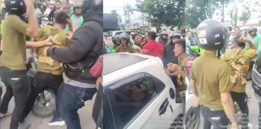 2 Debt Collector Digebukin Massa Di Jl Setia Budi Kota Medan