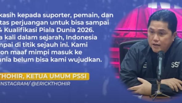 Permohonan Maaf Ketua PSSI Atas Gagalnya Tim Nas Sepak Bola Masuk Piala Dunia