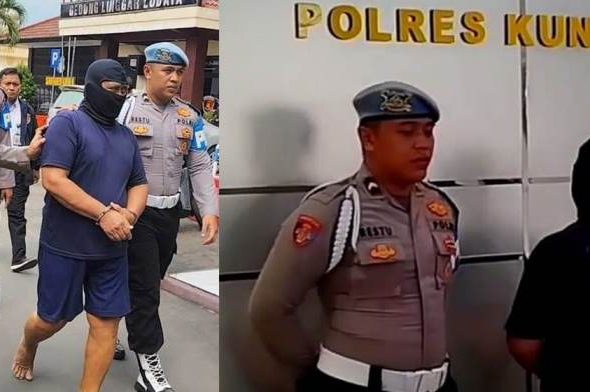 Tersangka Korupsi Dana Desa Mancagar Kuningan-